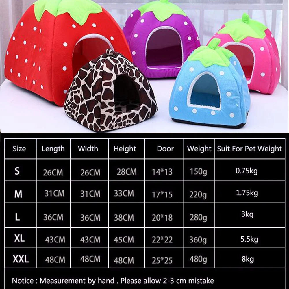 Casa/cama morango para gato