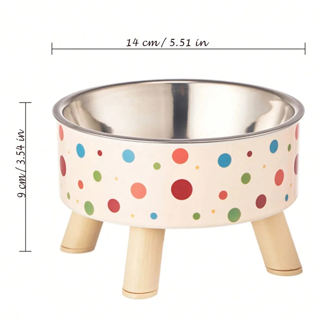 Tigela para Gatos, Alimentador em Aço Inoxidável com Base Antiderrapante, 400ml, Tigela para Água ou Alimentação