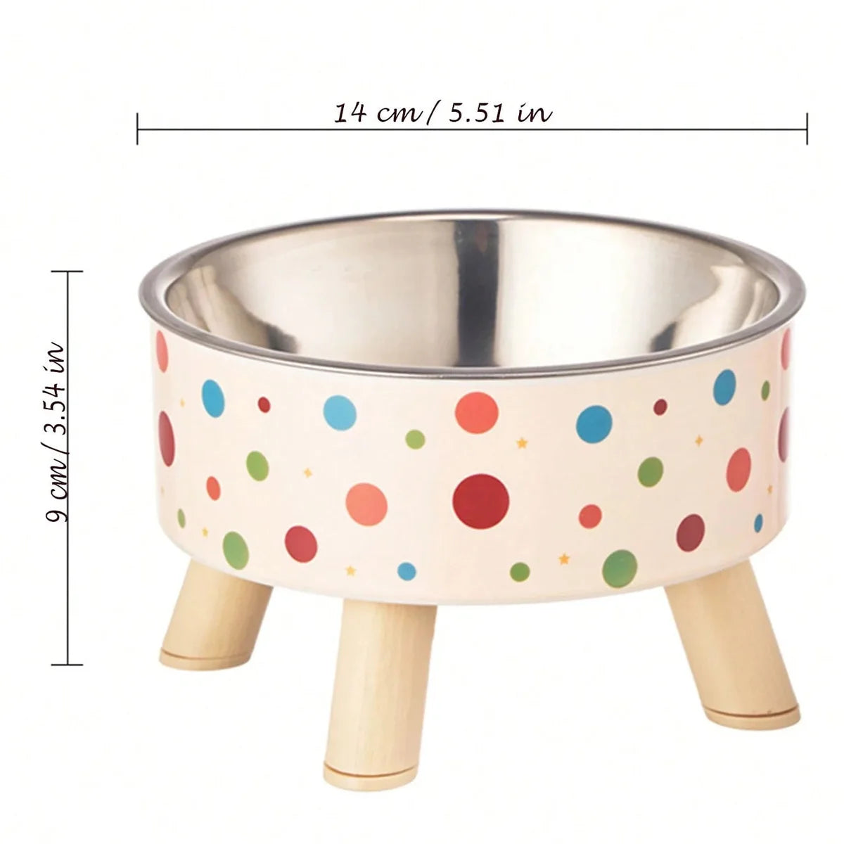 Tigela para Gatos, Alimentador em Aço Inoxidável com Base Antiderrapante, 400ml, Tigela para Água ou Alimentação