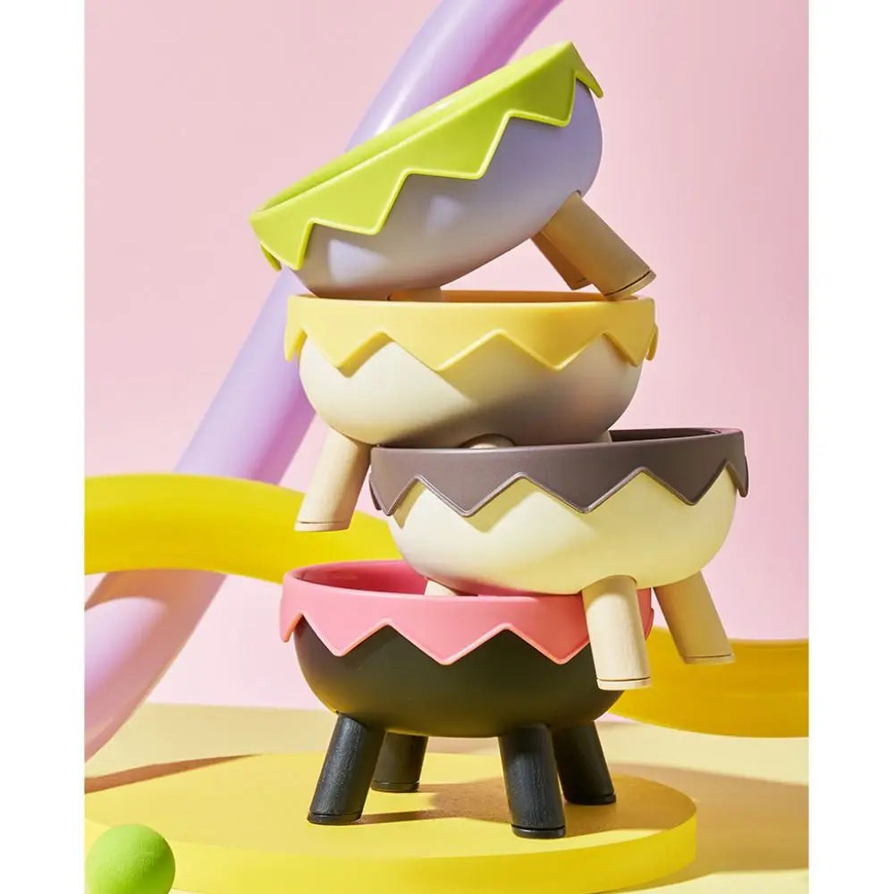 Tigela de aço inoxidável anti-tombamento para ração