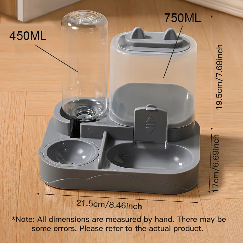 Comedouro e bebedouro automático para gatos