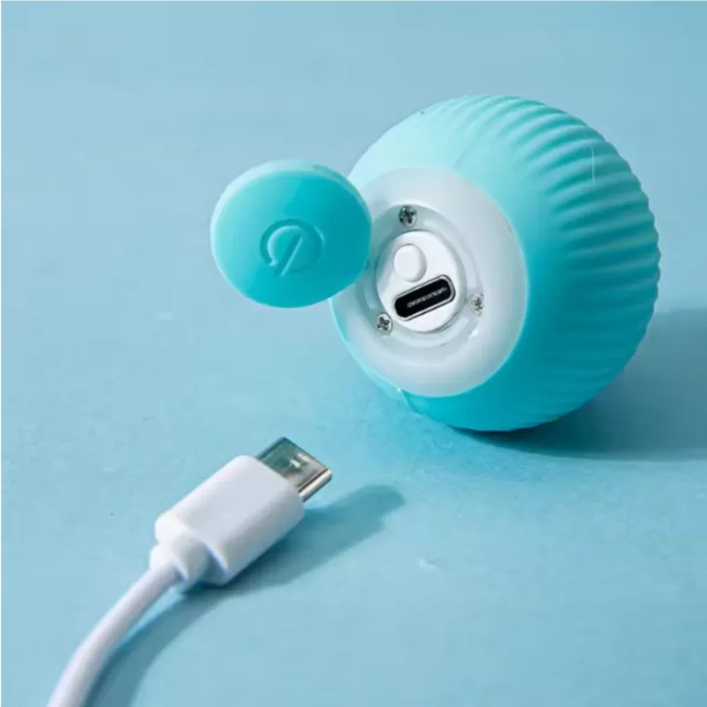 Bola Inteligente Autorolante para Gatos com Desvio de Obstáculos e Rotação Automática