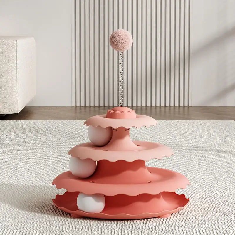 Brinquedo de bola giratória para gatos, para entretenimento e interação