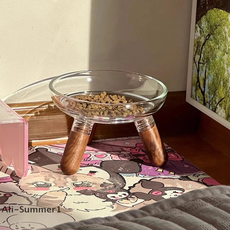 Tigela grande anti-tombamento para ração de gatos