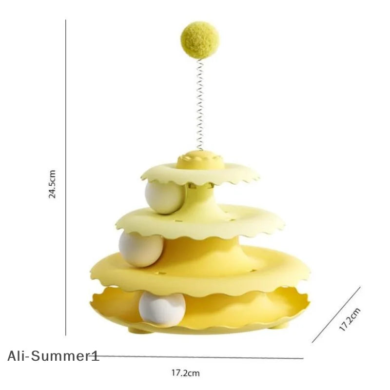 Brinquedo de bola giratória para gatos, para entretenimento e interação