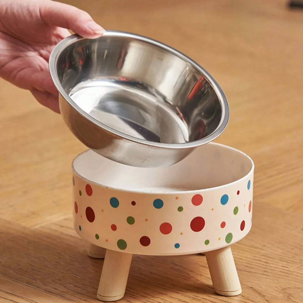 Tigela para Gatos, Alimentador em Aço Inoxidável com Base Antiderrapante, 400ml, Tigela para Água ou Alimentação