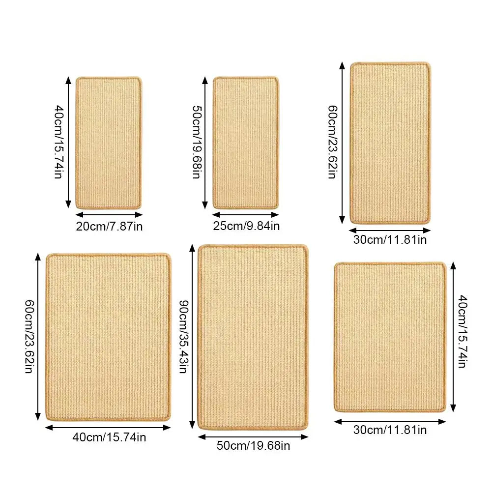 Arranhadores autoadesivos de sisal para gatos