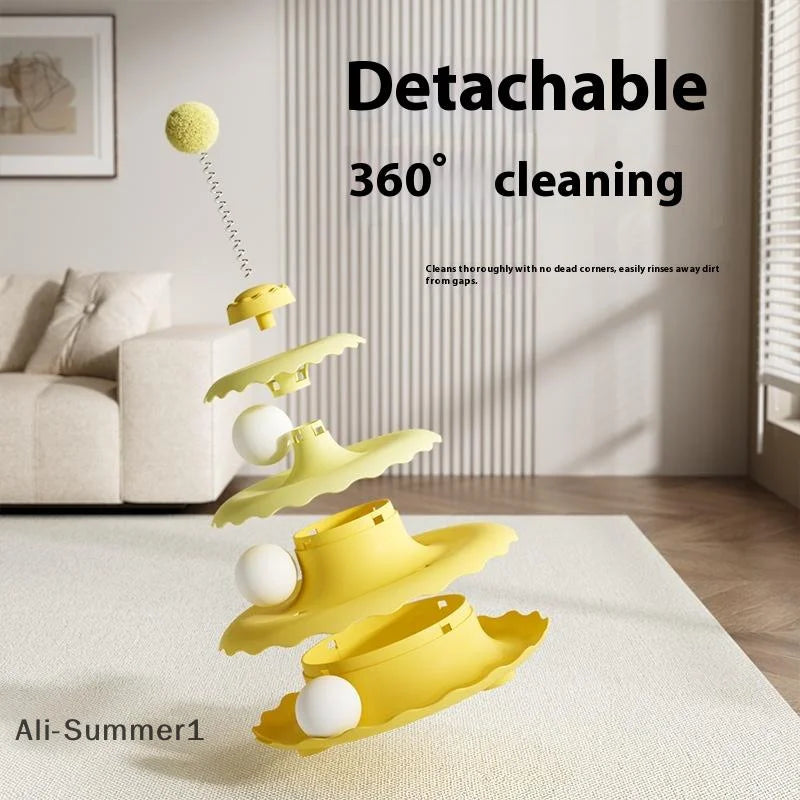 Brinquedo de bola giratória para gatos, para entretenimento e interação