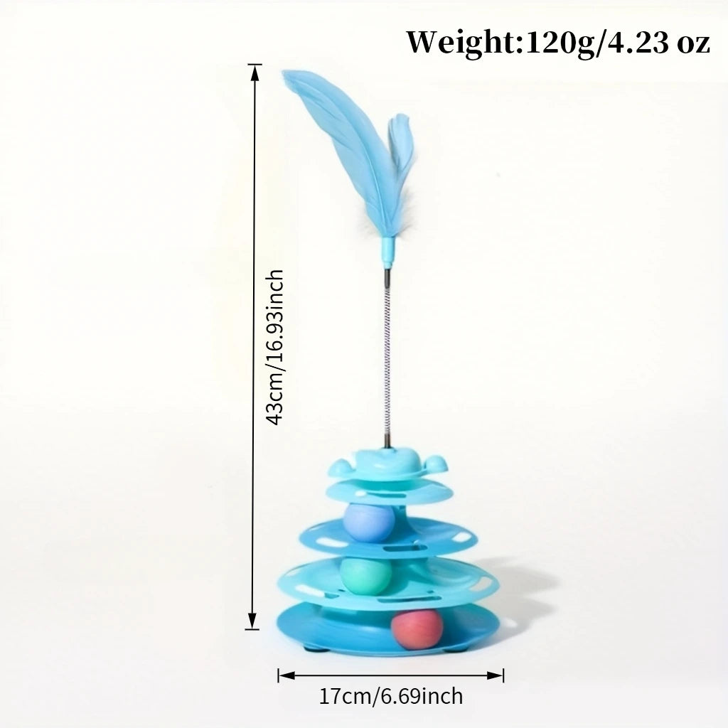 Jogo interativo de bola e pista de três camadas