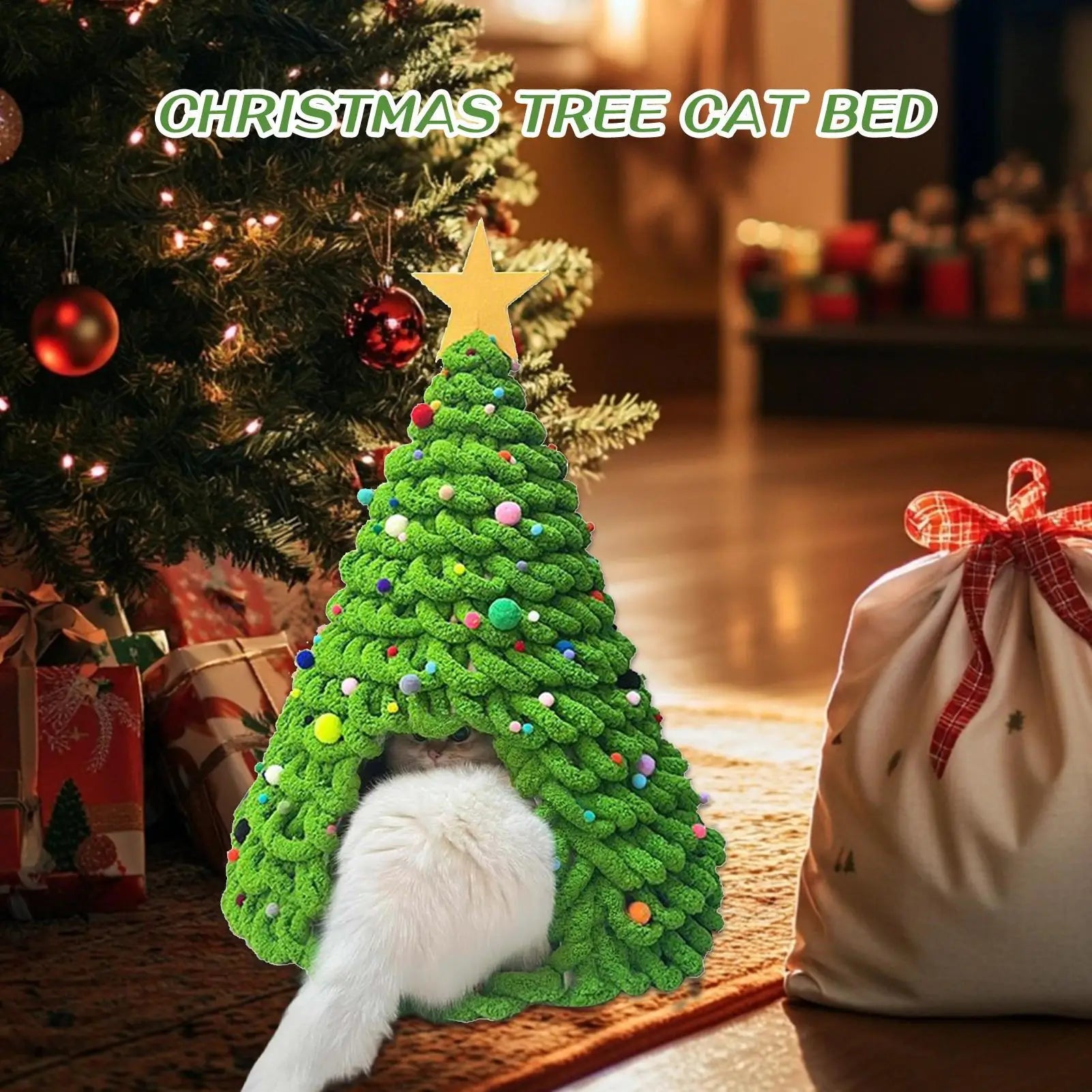 Casinha de Natal para Gatos