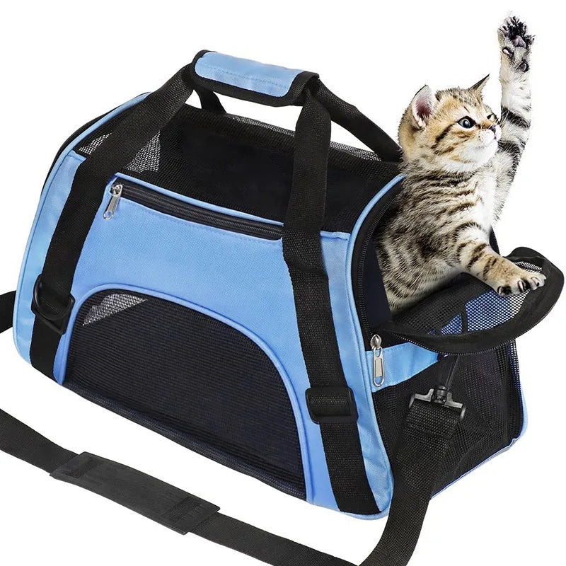 Bolsa de transporte respirável para gatos