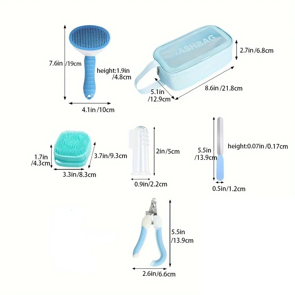 Conjunto de 9 peças para higiene