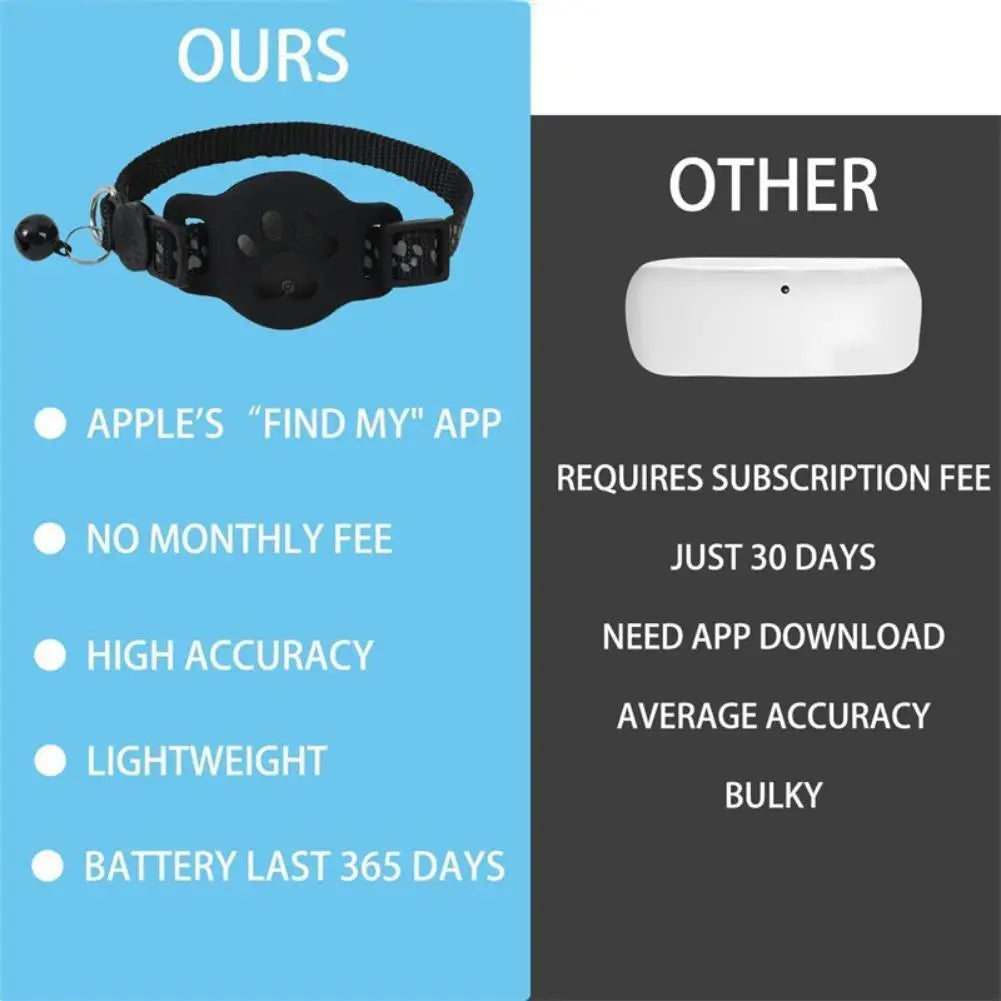 Coleira de localização para gatos com localizador e capa protetora de silicone