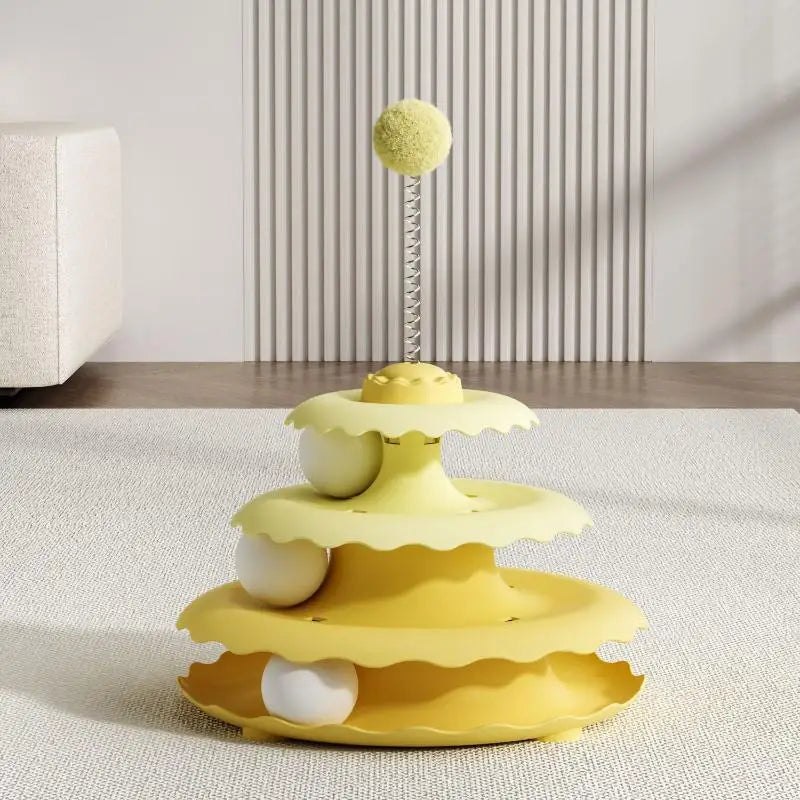 Brinquedo de bola giratória para gatos, para entretenimento e interação