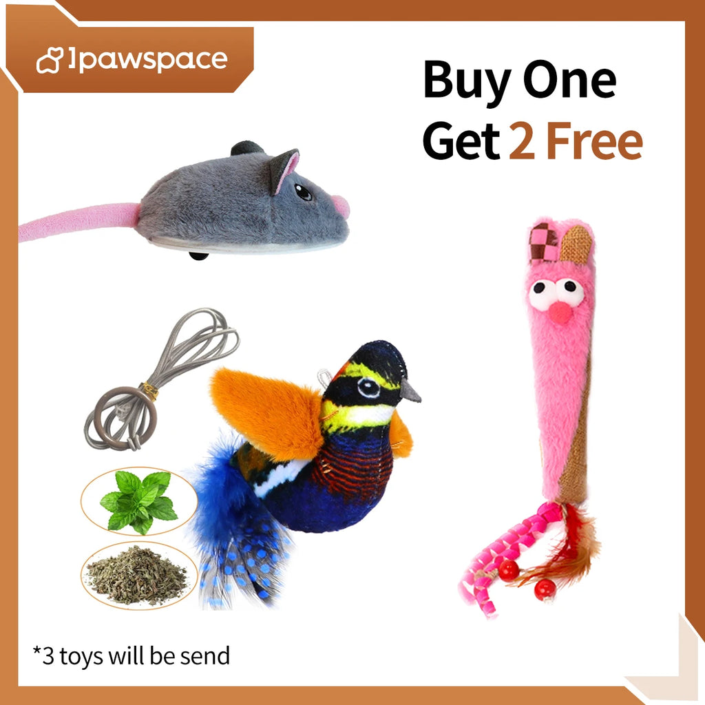 Brinquedo elétrico de rato interativo para gatos