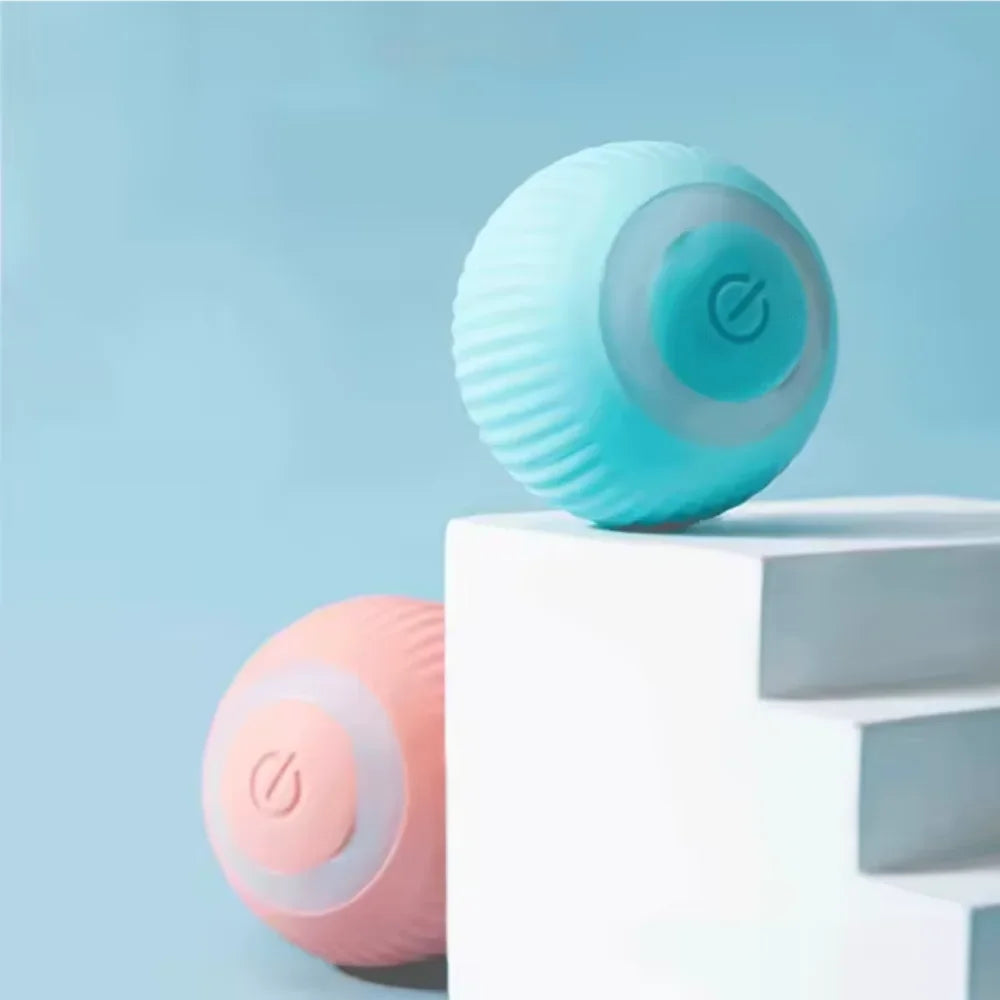 Bola Inteligente Autorolante para Gatos com Desvio de Obstáculos e Rotação Automática