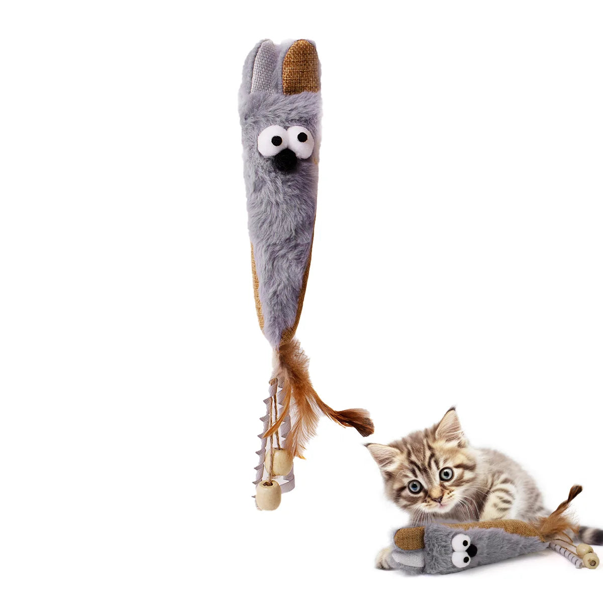 Brinquedo elétrico de rato interativo para gatos