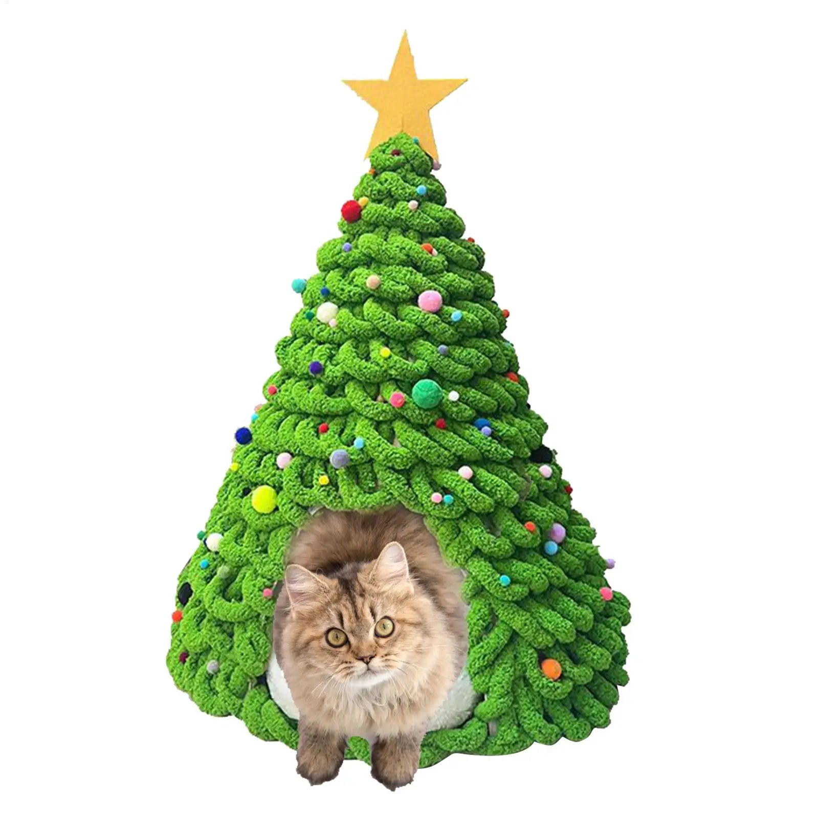 Casinha de Natal para Gatos