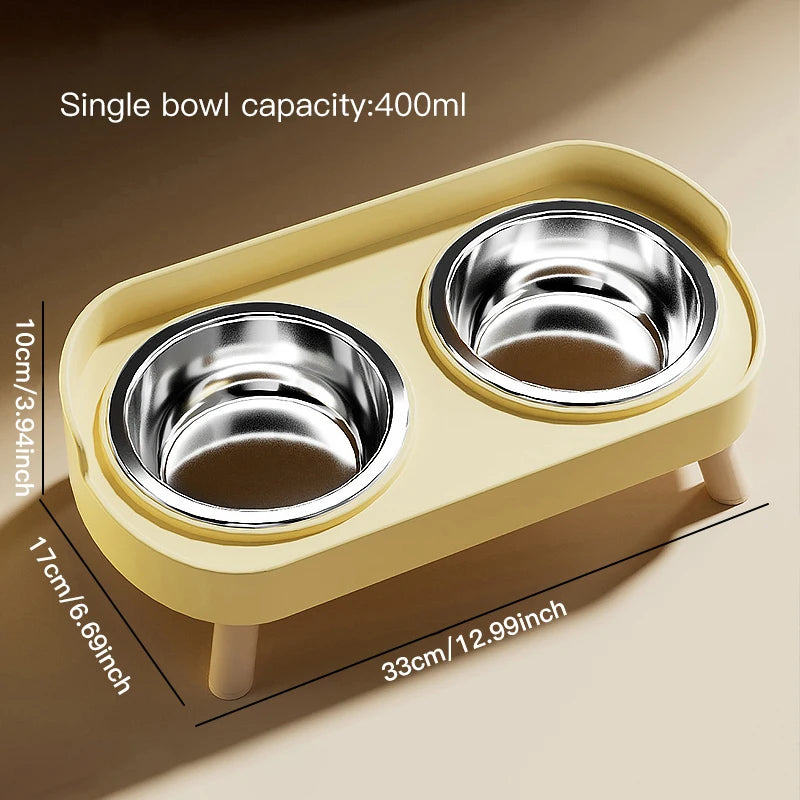 Tigela elevada dupla