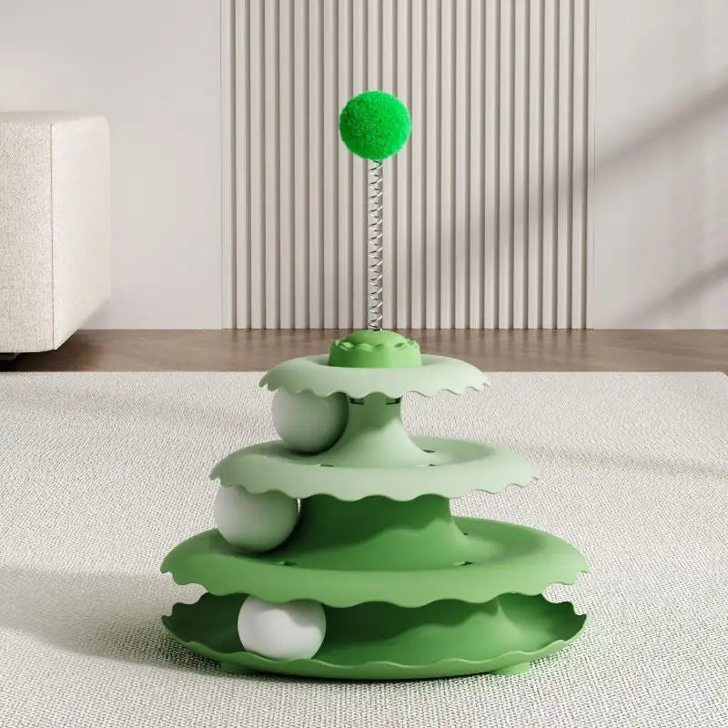 Brinquedo de bola giratória para gatos, para entretenimento e interação