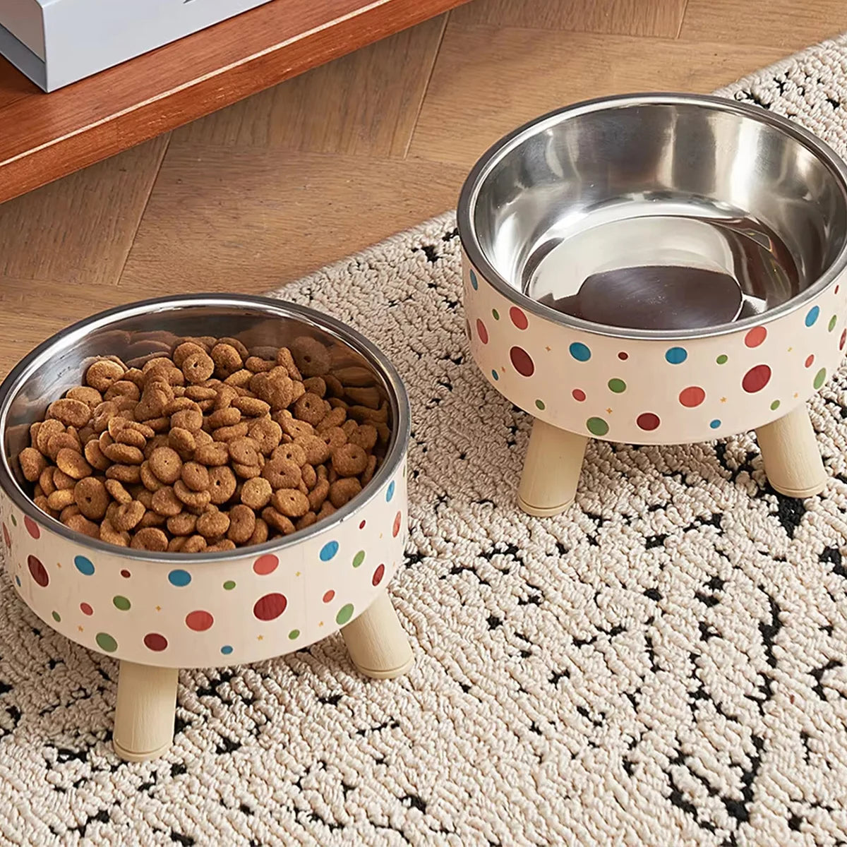 Tigela para Gatos, Alimentador em Aço Inoxidável com Base Antiderrapante, 400ml, Tigela para Água ou Alimentação