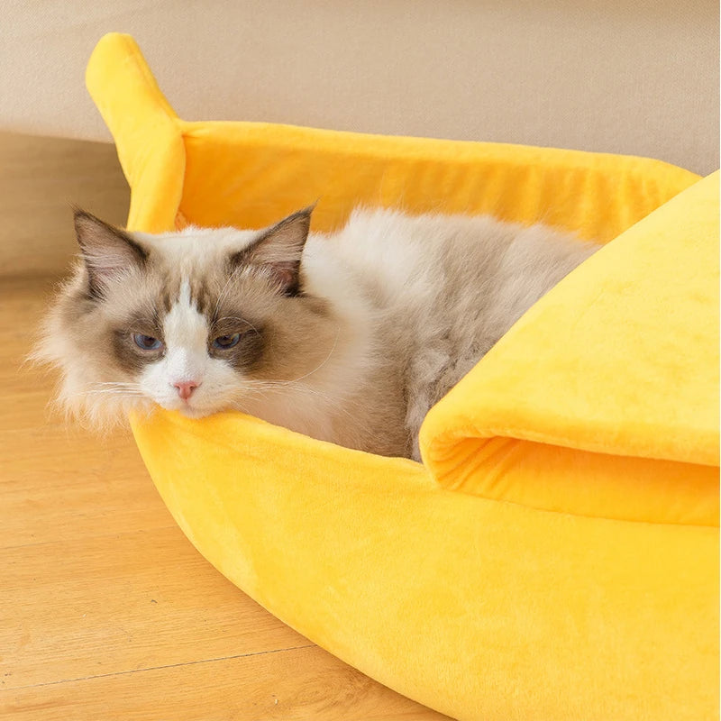 Cama de banana para gatos